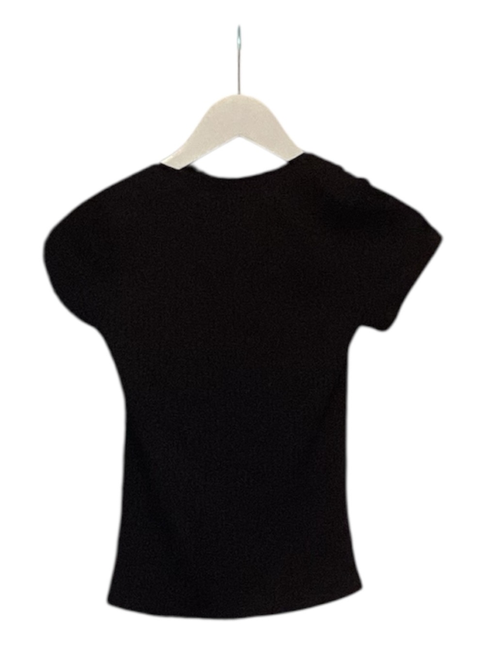 Notch Your Girl Square Neck Notch Ribbed Short Sleeve Tee - Picture 3 of 5